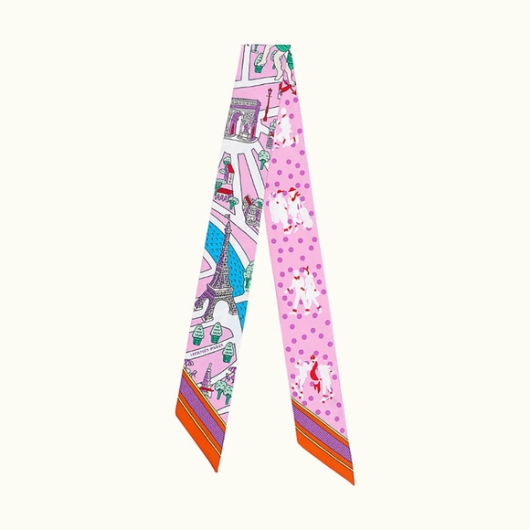 Hermes Twilly Les Nouveaux Amoureux de Paris LAST ONE! - Picture 2 of 7